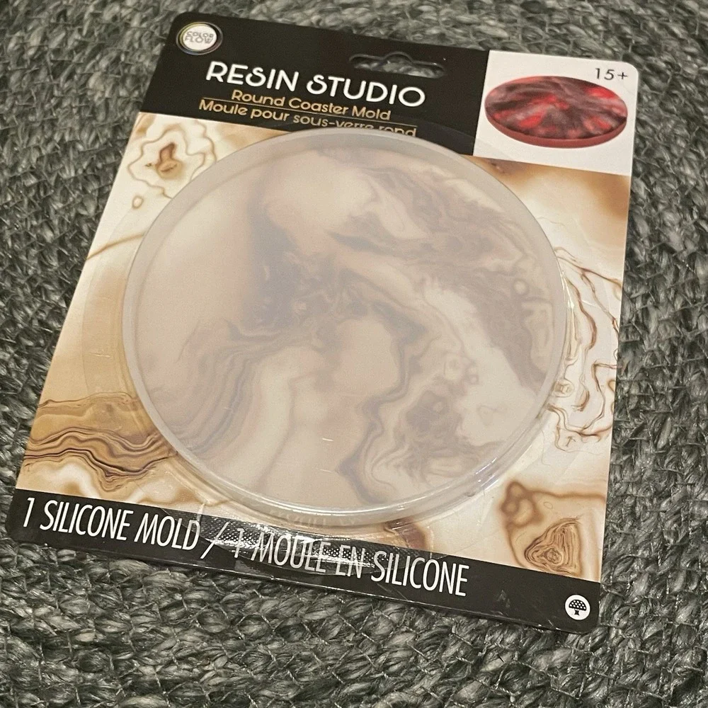 ✅1X ❗️Resin Studio Round Coaster Silicone Mold for Epoxy Resin Art  #️⃣0851-53